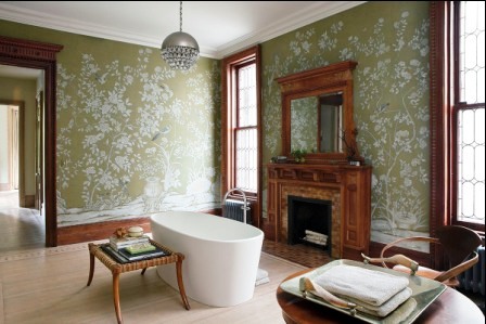 Обои в ванной комнате Как выглядят обои в ванной